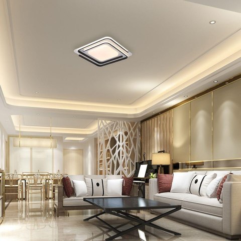 Oprawa sufitowa V-TAC 60W LED 495x495mm ściemnialna biało-czarna pilot CCT VT-84033 3000K-6500K 5400lm