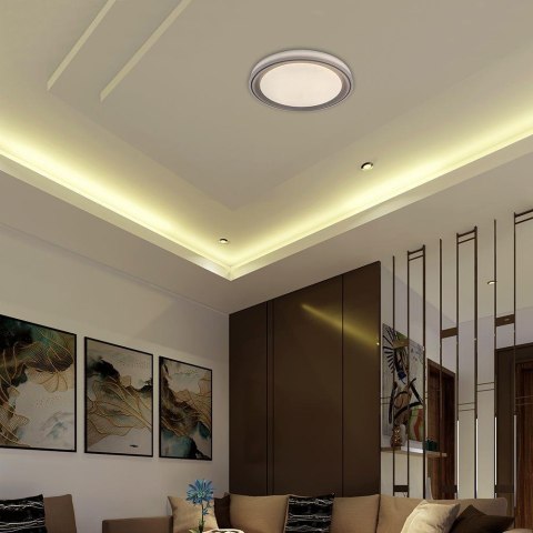 Oprawa sufitowa plafon 30/60W LED 50cm 3w1 ściemnialna brązowa pilot CCT VT-85030 3000K-6500K 6000lm