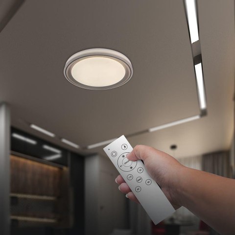 Oprawa sufitowa plafon 30/60W LED 50cm 3w1 ściemnialna brązowa pilot CCT VT-85030 3000K-6500K 6000lm