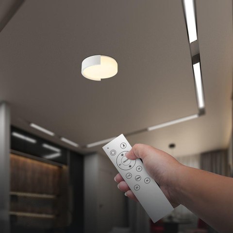 Oprawa sufitowa plafon 48W LED 45cm 3w1 ściemnialna biała BT pilot CCT VT-84023 3000K-4000K-6000K 5760lm