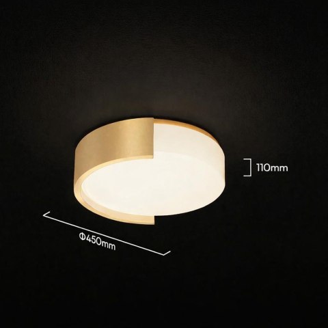 Oprawa sufitowa plafon 48W LED 45cm 3w1 ściemnialna złota BT pilot CCT VT-84023 3000K-4000K-6000K 5760lm