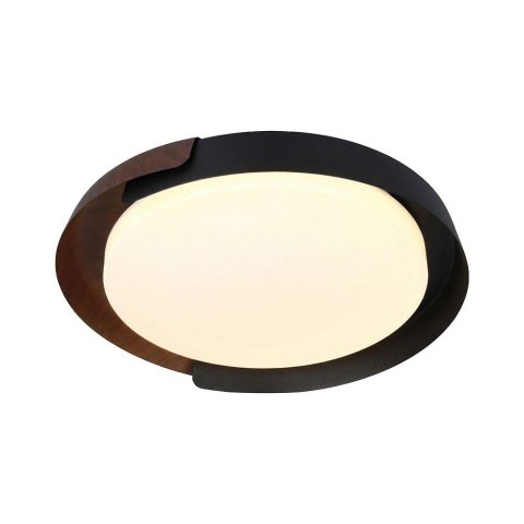 Oprawa sufitowa plafon 48W LED 50cm 3w1 ściemnialna czarny/drewno BT pilot CCT VT-84020 3000K-4000K-6000K 5760lm