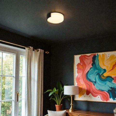 Oprawa sufitowa plafon 63W LED 55cm 3w1 ściemnialna czarna BT pilot CCT VT-84036 3000K-4000K-6000K 7200lm