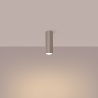 PLAFON LAMPA SUFITOWA REFLEKTOR TUBA SPOT KARBON 20 TAUPE KASZMIROWY