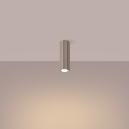 PLAFON LAMPA SUFITOWA REFLEKTOR TUBA SPOT KARBON 20 TAUPE KASZMIROWY