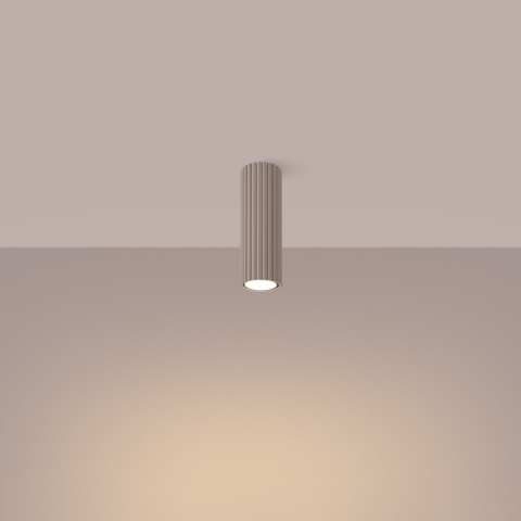 PLAFON LAMPA SUFITOWA REFLEKTOR TUBA SPOT KARBON 20 TAUPE KASZMIROWY
