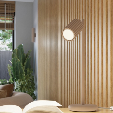 PLAFON LAMPA SUFITOWA REFLEKTOR TUBA SPOT KARBON 40 SOLLUX TAUPE KASZMIROWY