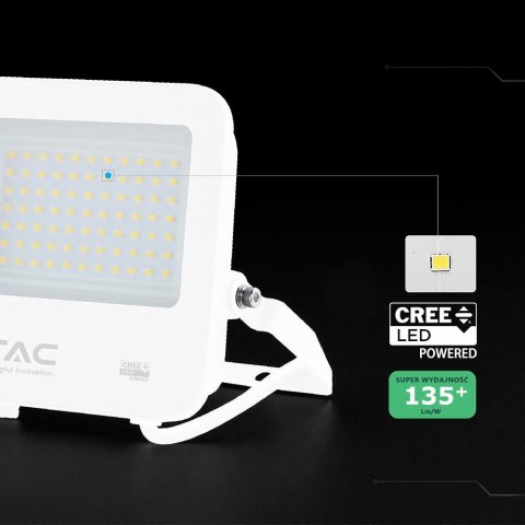 50W FLOODLIGHTLED BY CREE6500K WHITE BODY WHITE GLASS (135LM/W) 6YRS WARRANTY IP65
