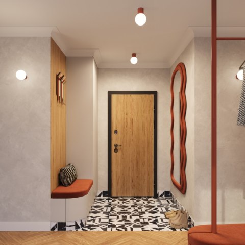 Kinkiet HALO ochra czerwona IP44