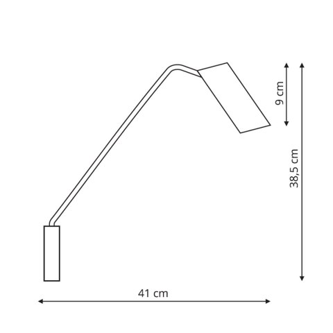 Kinkiet z wysięgnikiem Futuro biały 1xGU10 Light Prestige