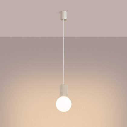 Sollux Lighting Lampa wisząca HALO 1 beżowa