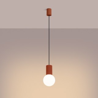 Sollux Lighting Lampa wisząca HALO 1 ochra czerwona