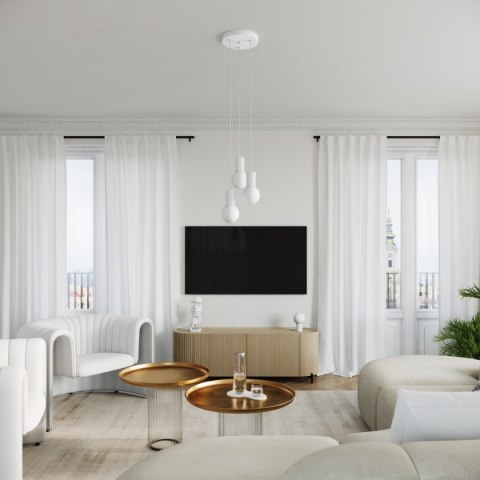 Lampa wisząca HALO 3P biała