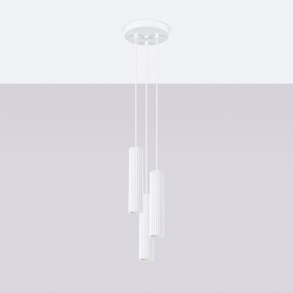 Sollux Lighting Lampa wisząca KARBON 3P biały