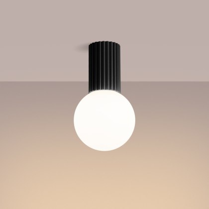 Sollux Lighting Plafon HALO czarny IP44