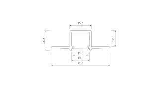 Profil do taśm led GDI 200cm srebrny