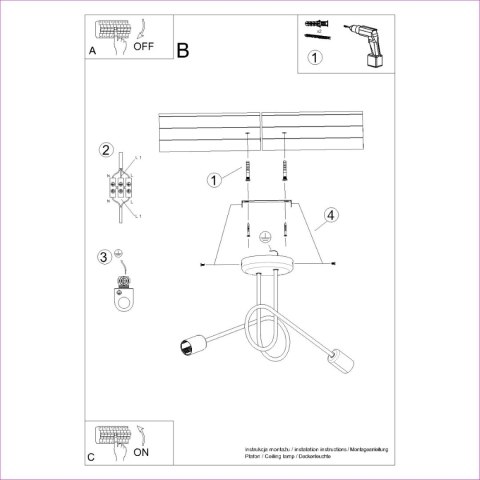 Żyrandol LOOP 2 biały