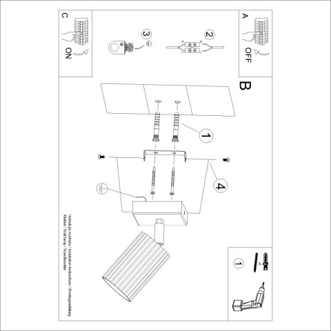Kinkiet KARBON taupe