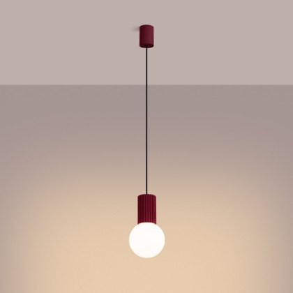 Sollux Lighting Lampa wisząca HALO 1 burgund