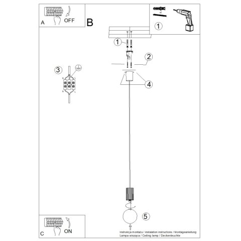 Lampa wisząca HALO 1 ultramaryna