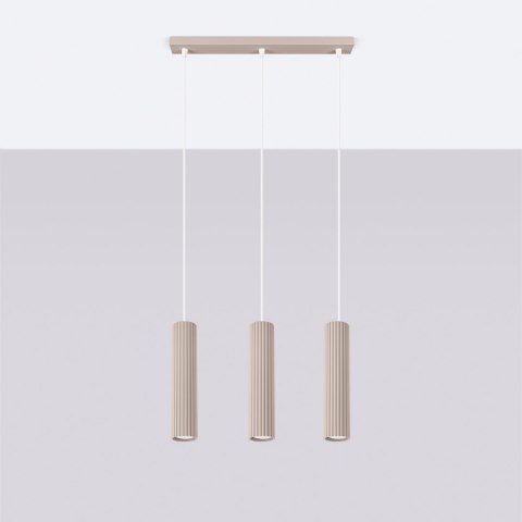 Lampa wisząca KARBON 3L taupe