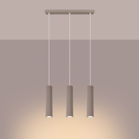 Lampa wisząca KARBON 3L taupe