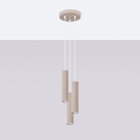 Lampa wisząca KARBON 3P taupe