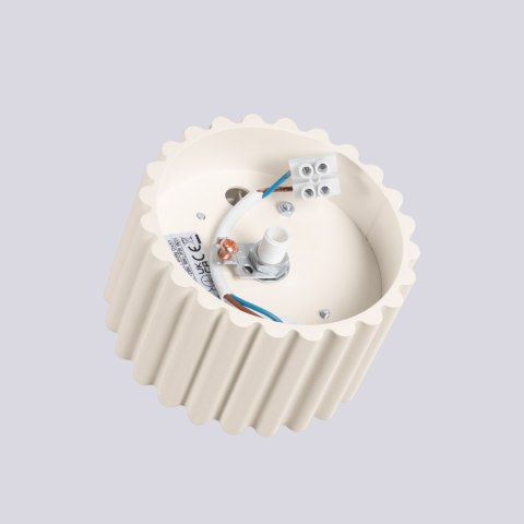 Plafon TUBA RYFLOWANA KARBOWANA  AURA 1 beżowy Gx53 Sollux