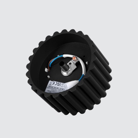 Plafon TUBA RYFLOWANA KARBOWANA  AURA 1 czarny  Gx53 Sollux