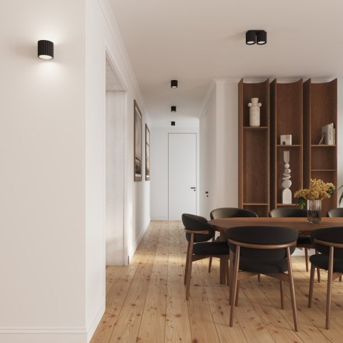 Plafon AURA 1 czarny GU10