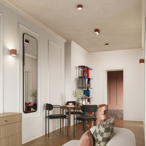 Plafon TUBA RYFLOWANA KARBOWANA  AURA 1 moccaa Gx53 Sollux