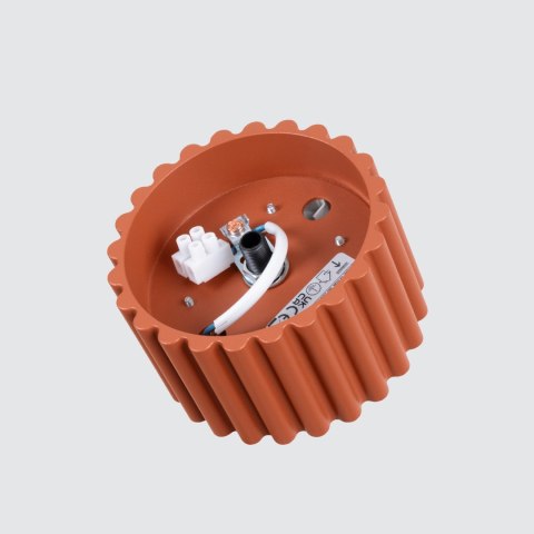 Plafon TUBA RYFLOWANA KARBOWANA  AURA 1 ochra czerwona Gx53 Sollux