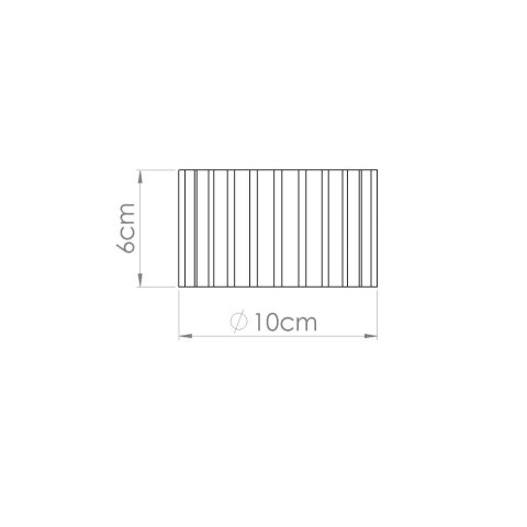 Plafon TUBA RYFLOWANA KARBOWANA  AURA 1 ochra czerwona Gx53 Sollux