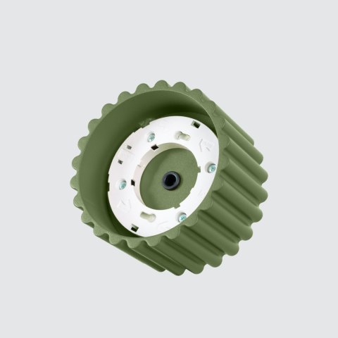 Plafon TUBA RYFLOWANA KARBOWANA  AURA 1 zielony oliwkowy Gx53 Sollux