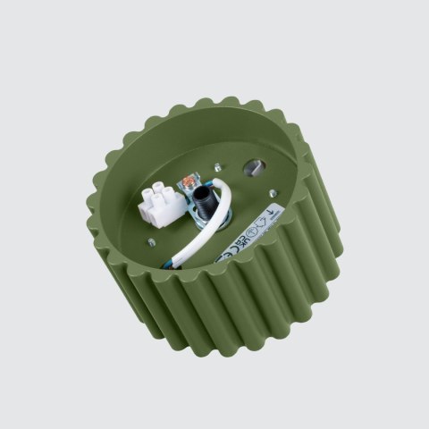 Plafon TUBA RYFLOWANA KARBOWANA  AURA 1 zielony oliwkowy Gx53 Sollux