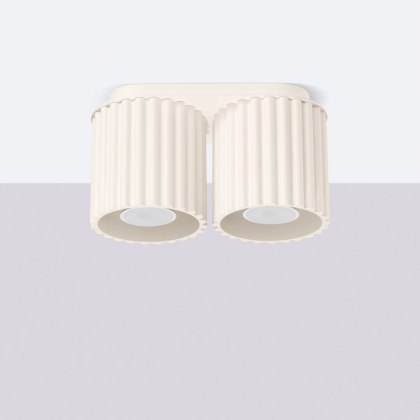 Sollux Lighting Plafon AURA 2 beżowy GU10