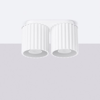 Sollux Lighting Plafon AURA 2 biały GU10