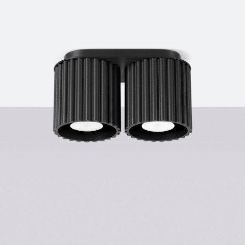 Plafon AURA 2 czarny GU10