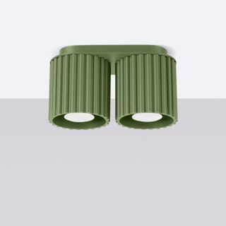 Plafon AURA 2 zielony oliwkowy GU10