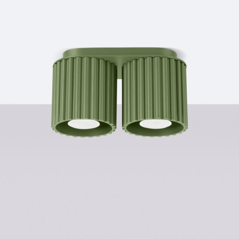 Plafon AURA 2 zielony oliwkowy GU10