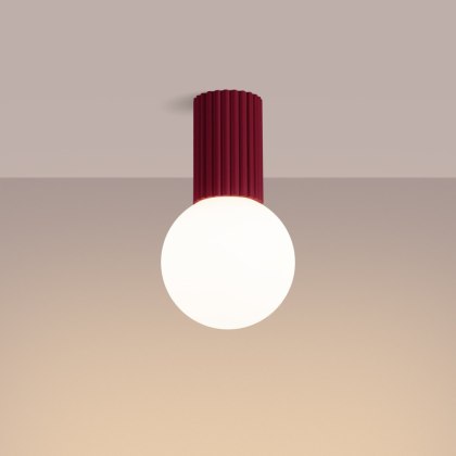 Sollux Lighting Plafon HALO burgund IP44