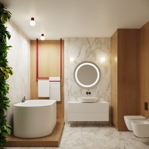 Plafon HALO burgund IP44