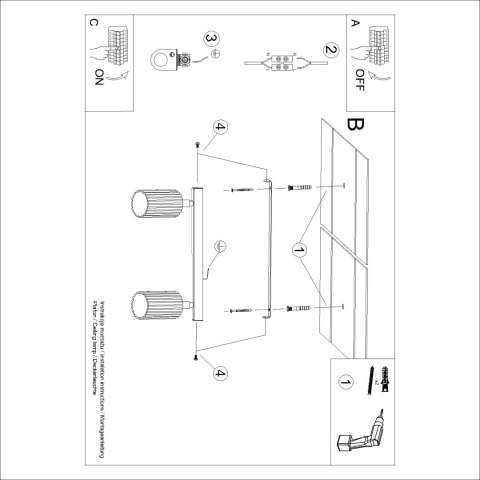 Plafon KARBON 2 taupe