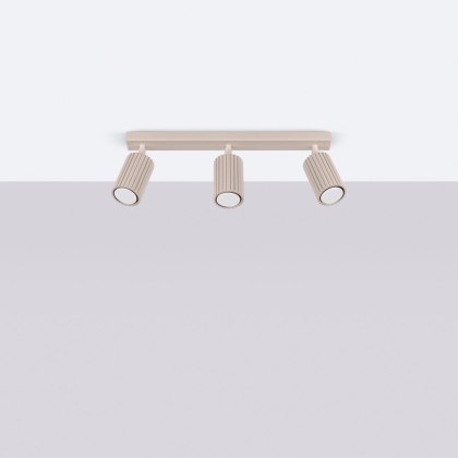 Sollux Lighting Plafon KARBON 3L taupe