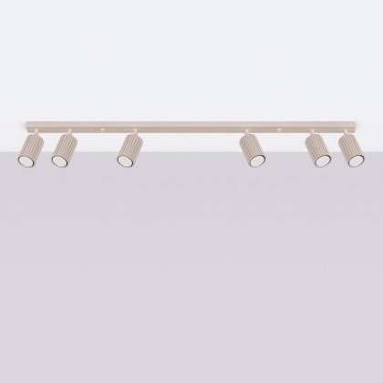 Sollux Lighting Plafon KARBON 6L taupe