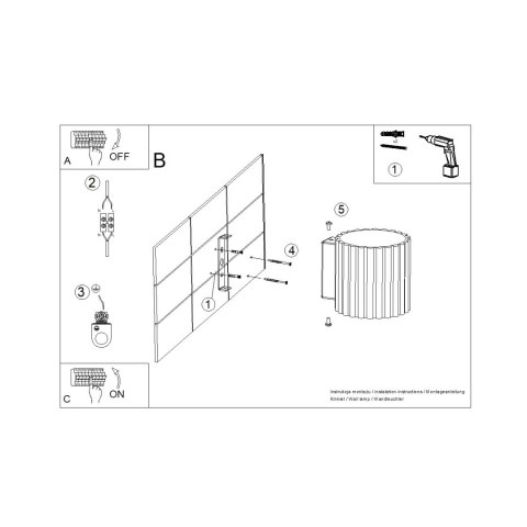 Kinkiet AURA burgund G9
