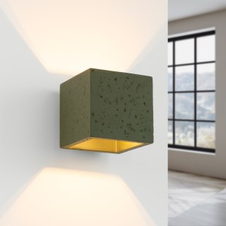 Sollux Lighting Kinkiet QUAD beton zielona oliwka