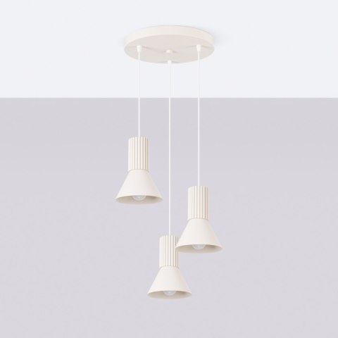 Lampa wisząca ESTRIA 3P beżowa