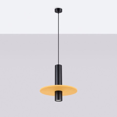 Lampa wisząca PELTA 1 czarna/żółta