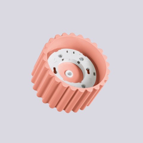 Plafon TUBA RYFLOWANA KARBOWANA  AURA 1 brzoskwiniowy Gx53 Sollux